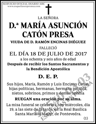 María Asunción Catón Presa